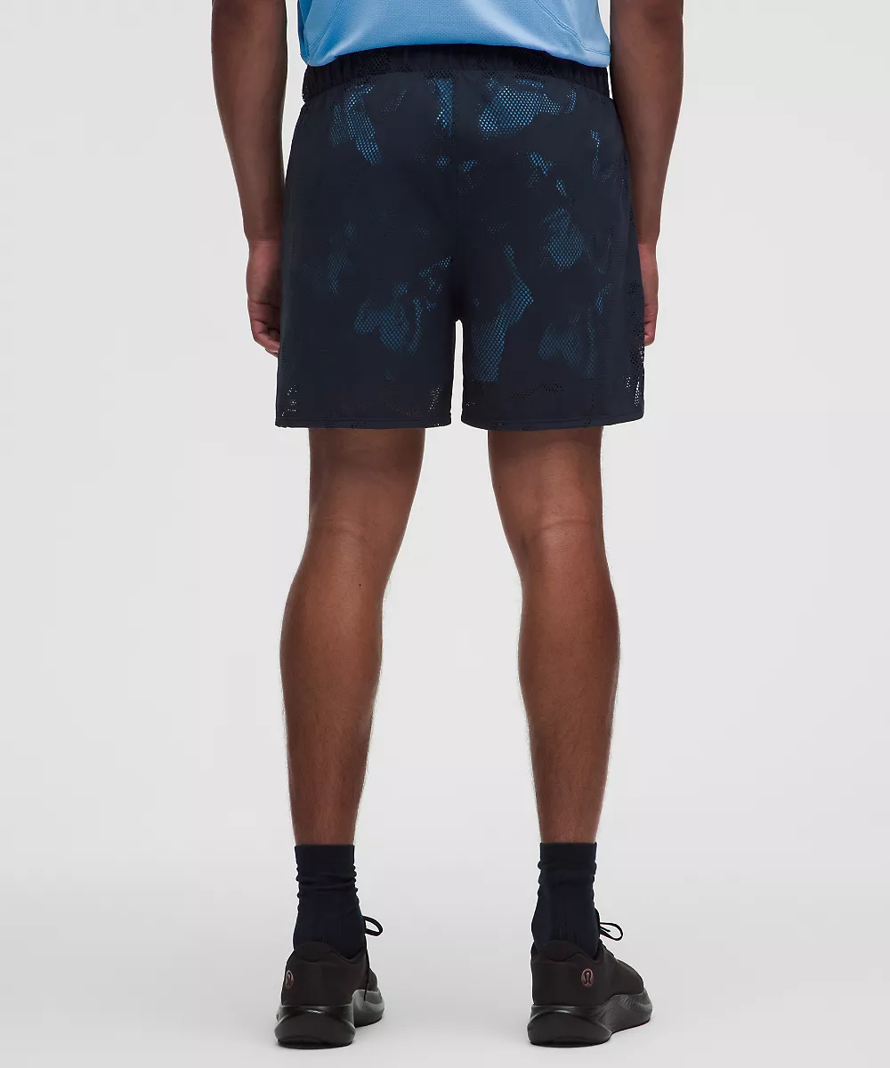 Short en mesh tricoté jacquard 5" *SLNSH Collection — Mesh Dancer Navy, view 3