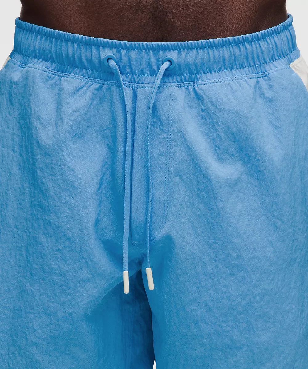 Short de bain en nylon froissé 7" *Sans doublure — Ocean Wave/Starch Blue/Light Ivory, view 4
