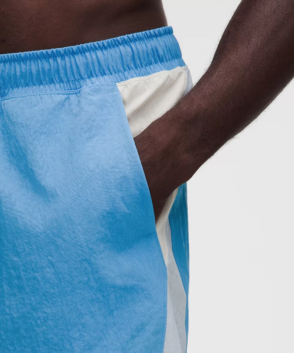 Short de bain en nylon froissé 7" *Sans doublure — Ocean Wave/Starch Blue/Light Ivory, view 5