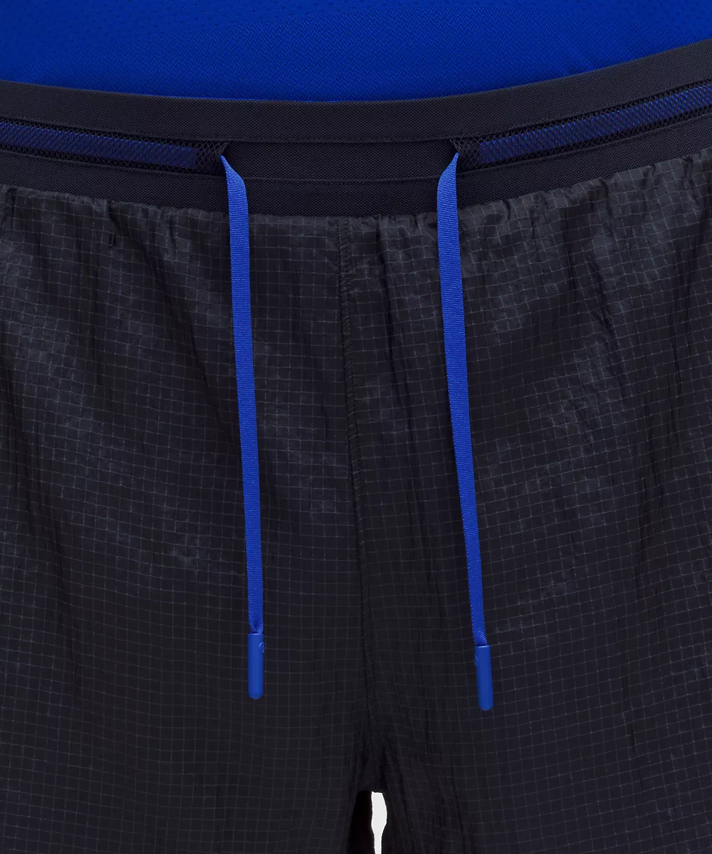 Short de running ultraléger doublé en ripstop 4" — True Navy/Beach Ball Blue, view 4