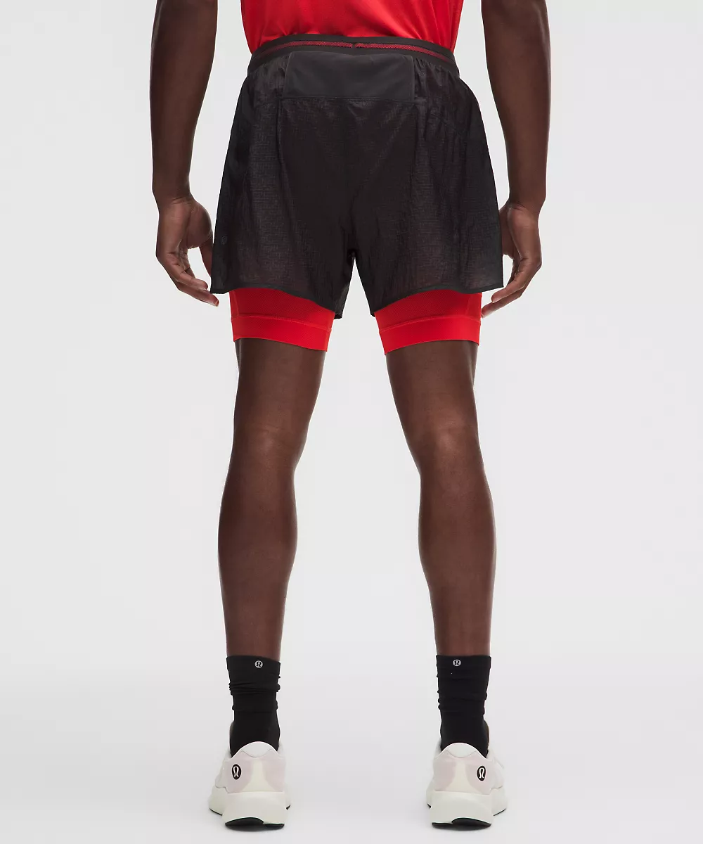 Short de running ultraléger doublé en ripstop 4" — Graphite Grey/Star Burst Tone, view 3