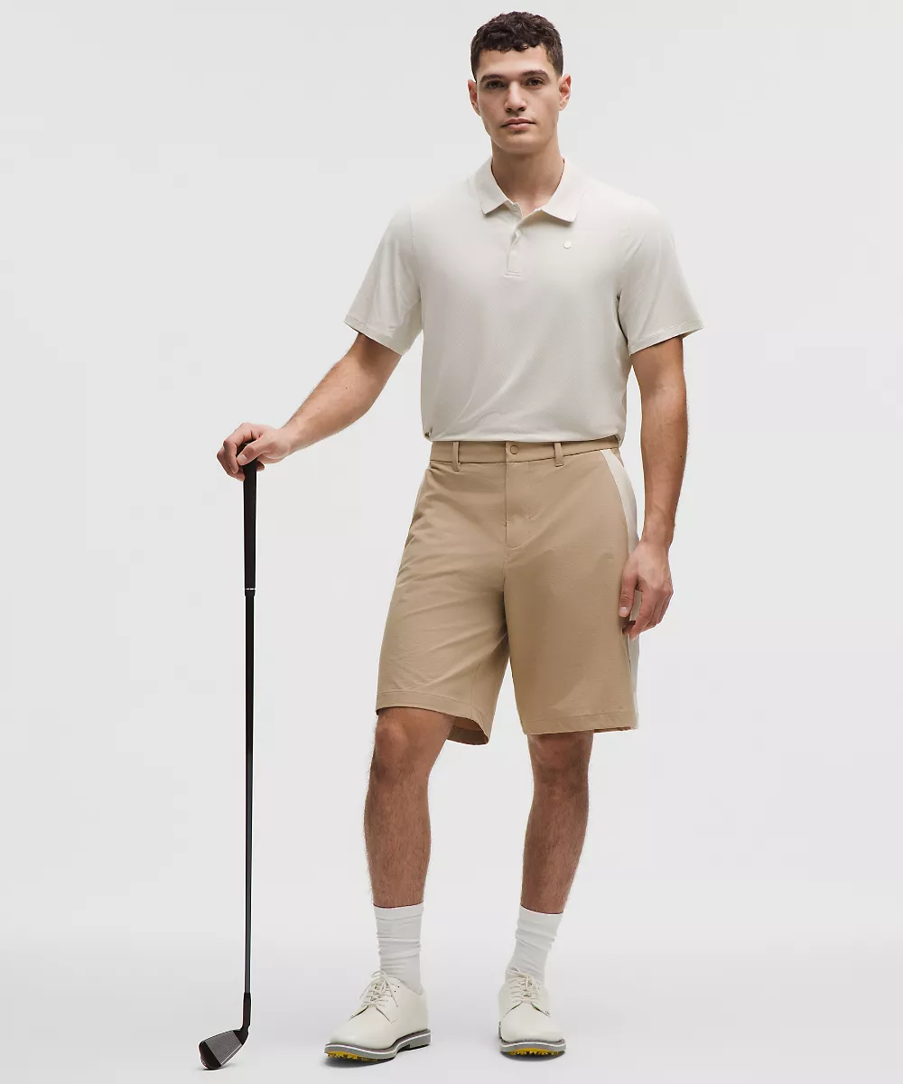 Short de golf coupe décontractée déperlant 10" — Wacky Khaki/Light Ivory, view 1