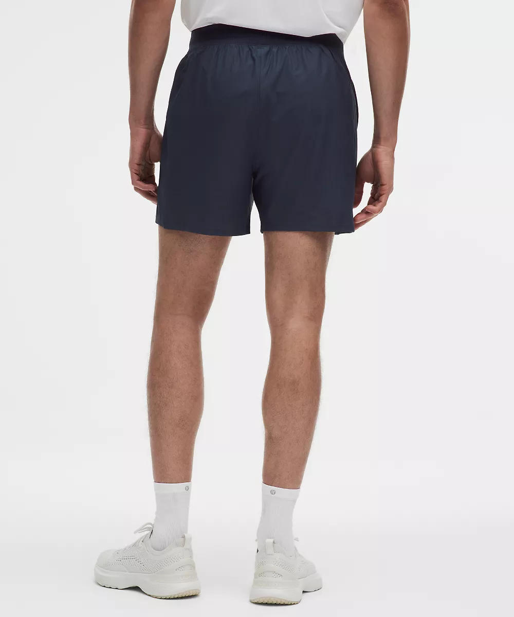 Short de tennis en mesh rayé 5" — Club Blue, view 3