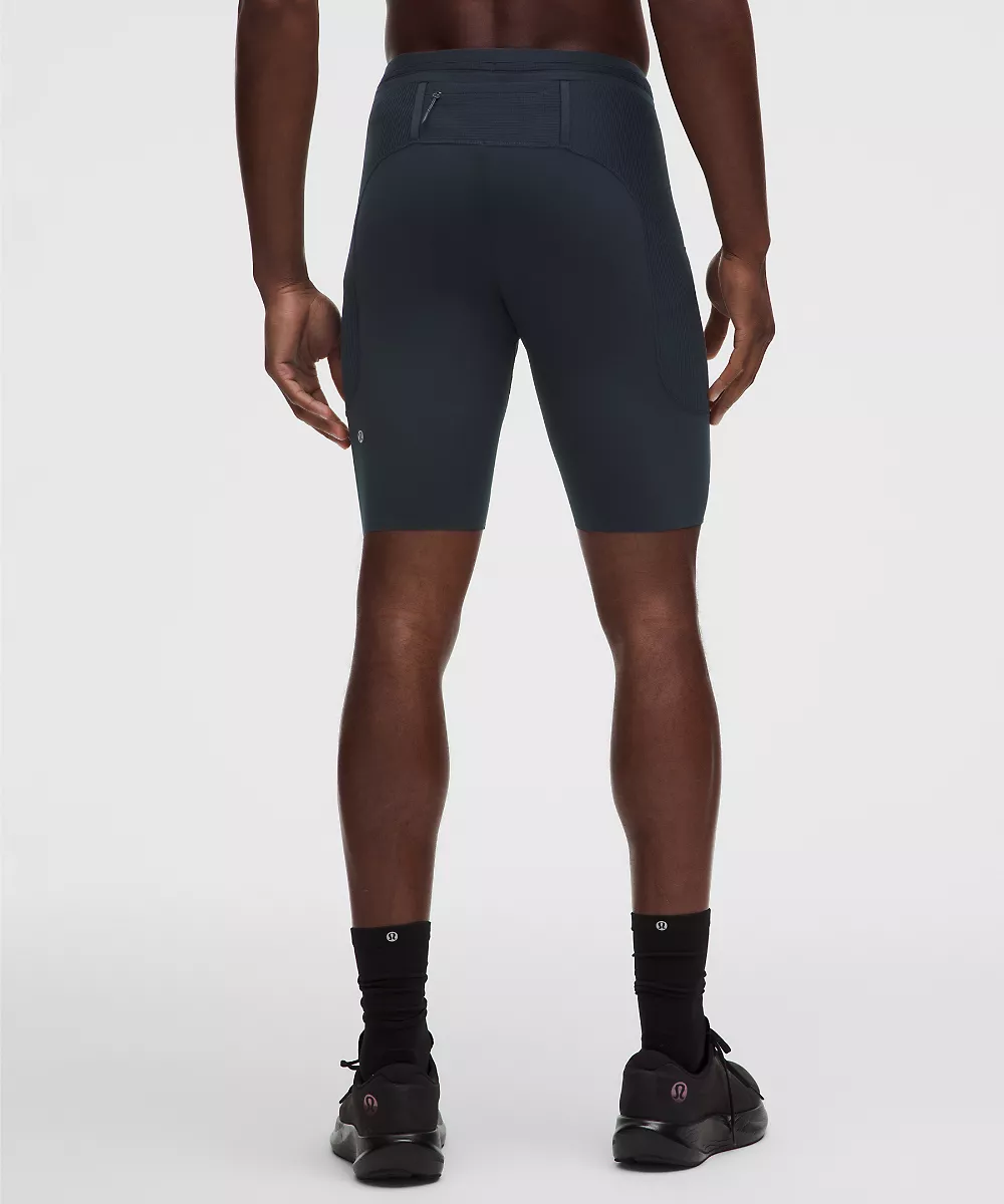 Legging mi-long Fast and Free 8" *Nouveau design — True Navy/True Navy, view 3