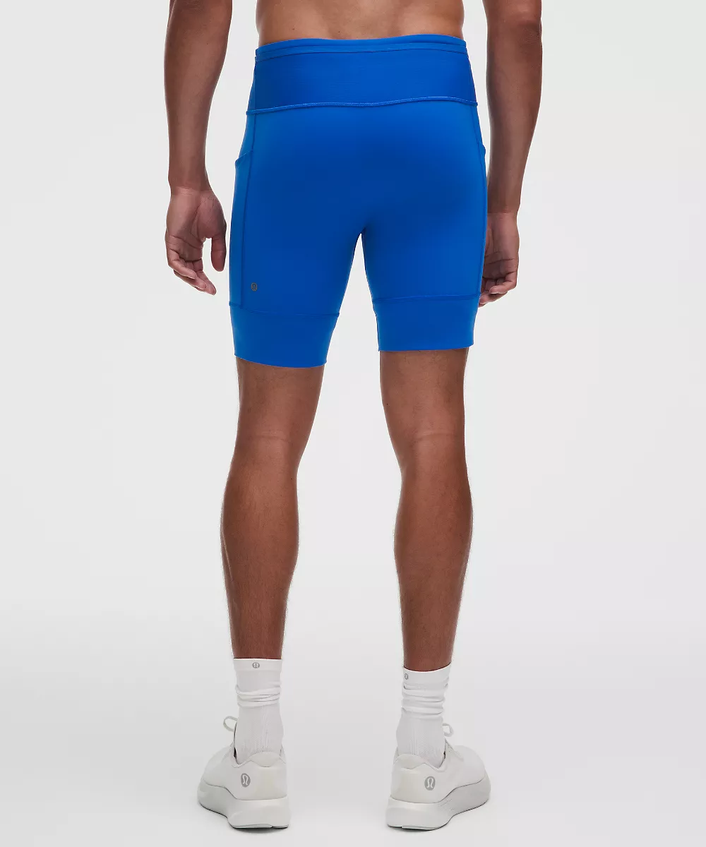 Demi-legging de running Nulux 8" — Beach Ball Blue, view 3