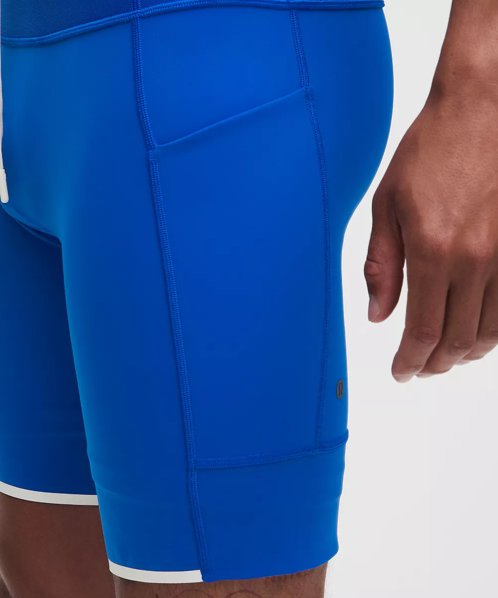 Demi-legging de running Nulux 8" — Beach Ball Blue, view 5