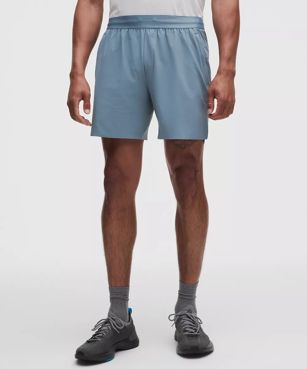 Short d'haltérophilie sans doublure 7" — Steel Blue, view 2