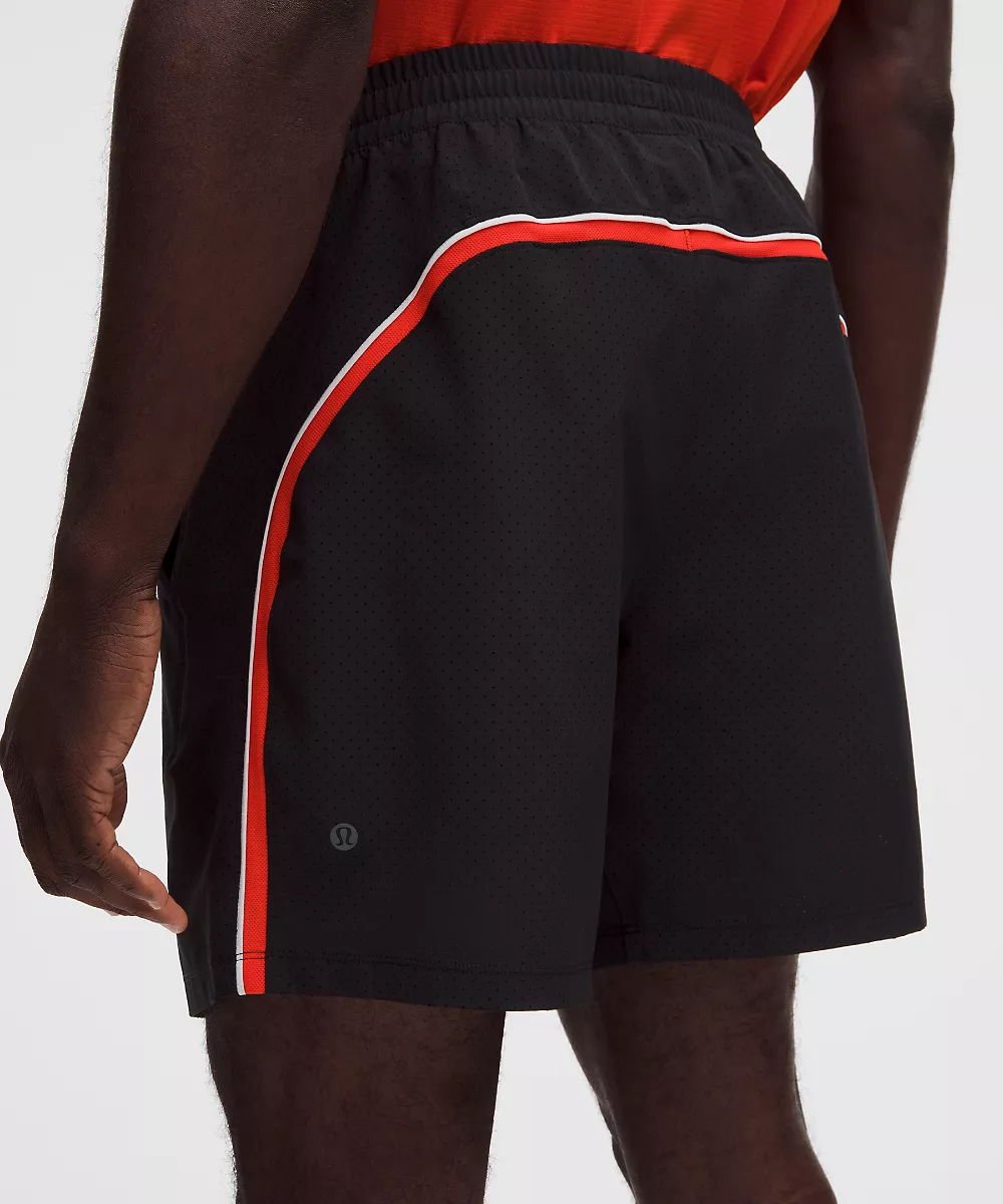 Short sans doublure Pace Breaker 7" *Perforated — Black/Cherry Ember, view 1