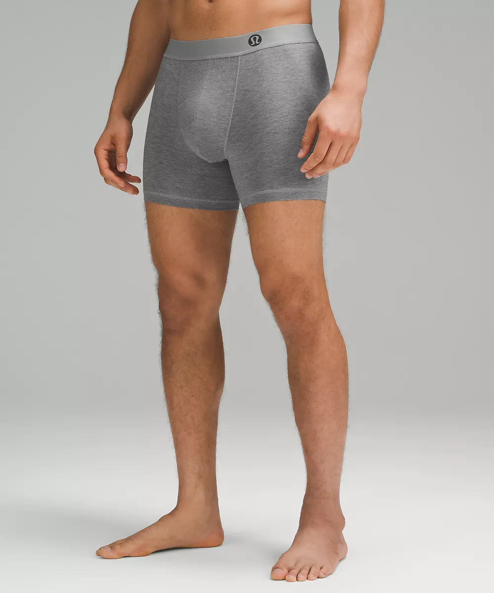 Boxer Always In Motion 5" — Heathered Core Medium Grey, view 1