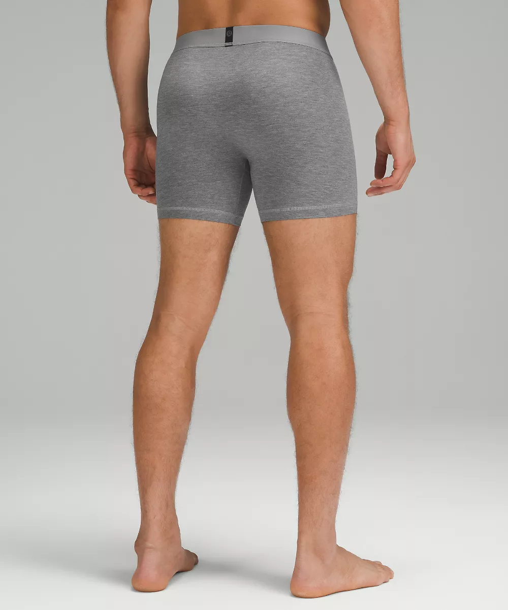 Boxer Always In Motion 5" — Heathered Core Medium Grey, view 2