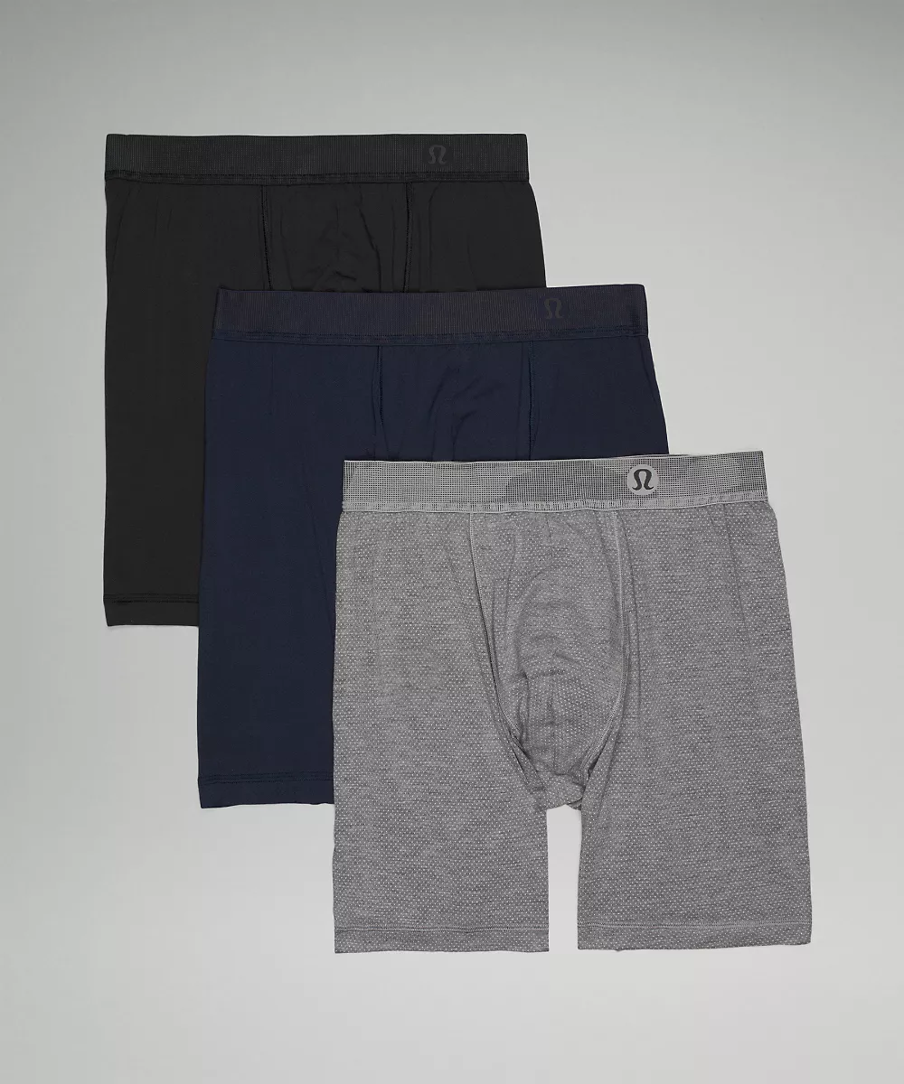 Boxer long en mesh Always In Motion 7" *Lot de 3 — Black/Heathered Core Medium Grey/True Navy, view 1