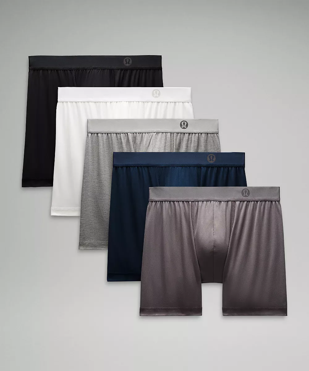 Boxer Always In Motion 5" *Lot de 5 — Black/True Navy/Traverse Grey/Heathered Core Medium Grey/White, view 1