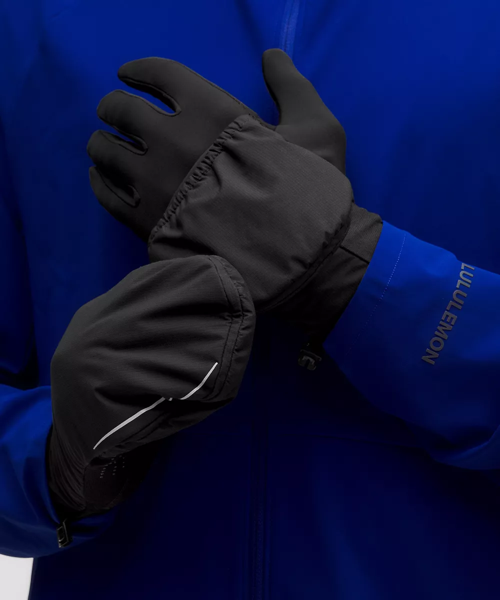 Fast and Free gants de running isolants homme — Black, view 2