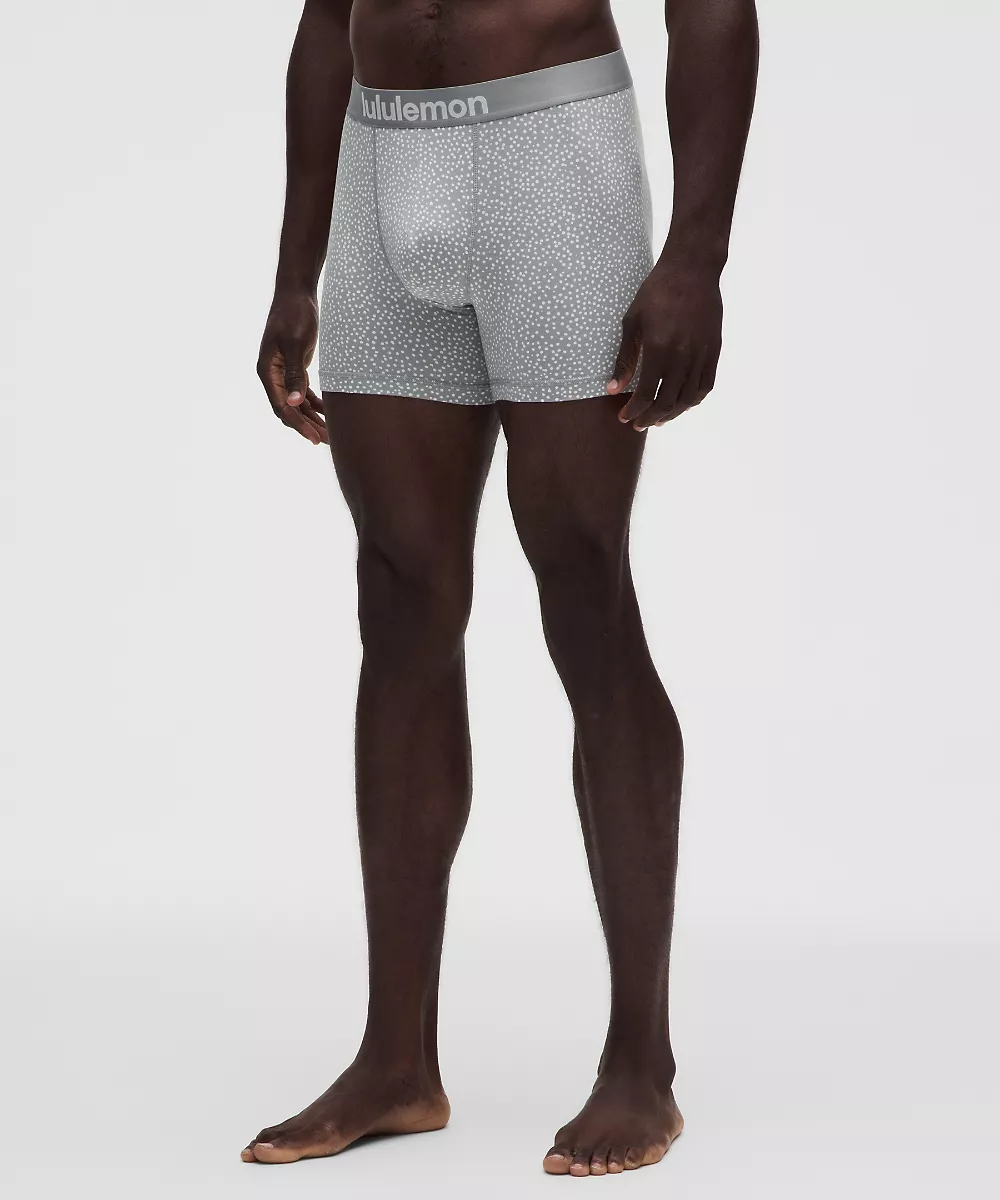 Boxer long Always In Motion 5" — Stamp Dot Mini Soft Pistachio Feather Grey, view 1