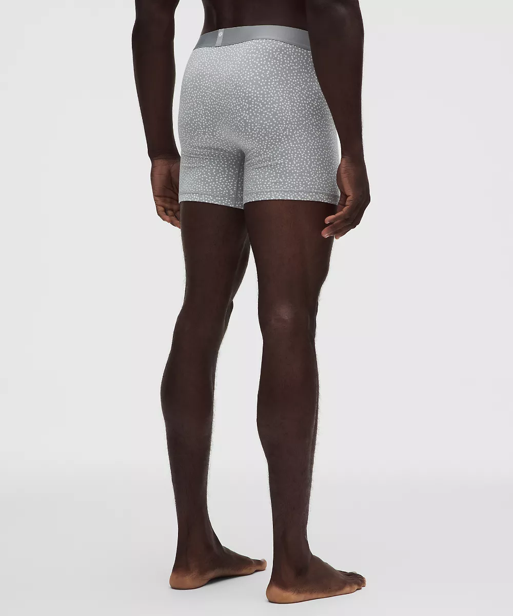 Boxer long Always In Motion 5" — Stamp Dot Mini Soft Pistachio Feather Grey, view 2
