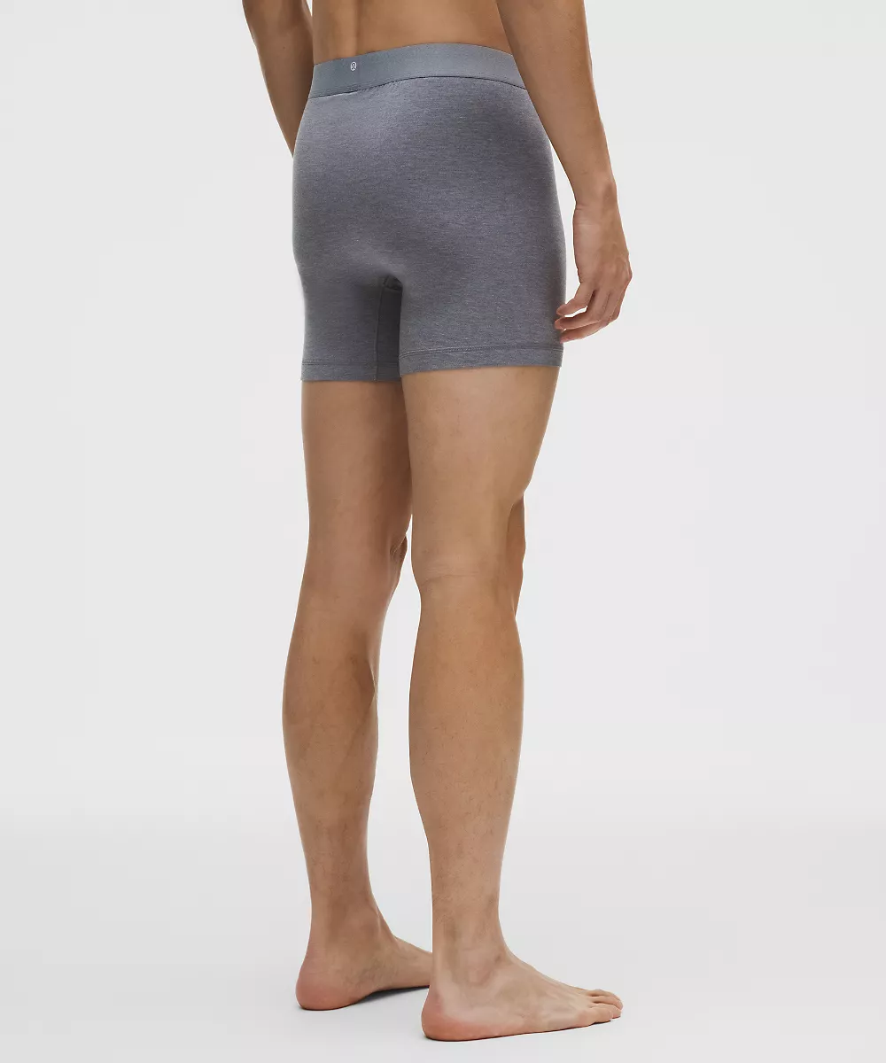 Boxer long Always In Motion 5" *Lot de 3 — Heathered Solar Grey/Heathered Silver Drop/White, view 3