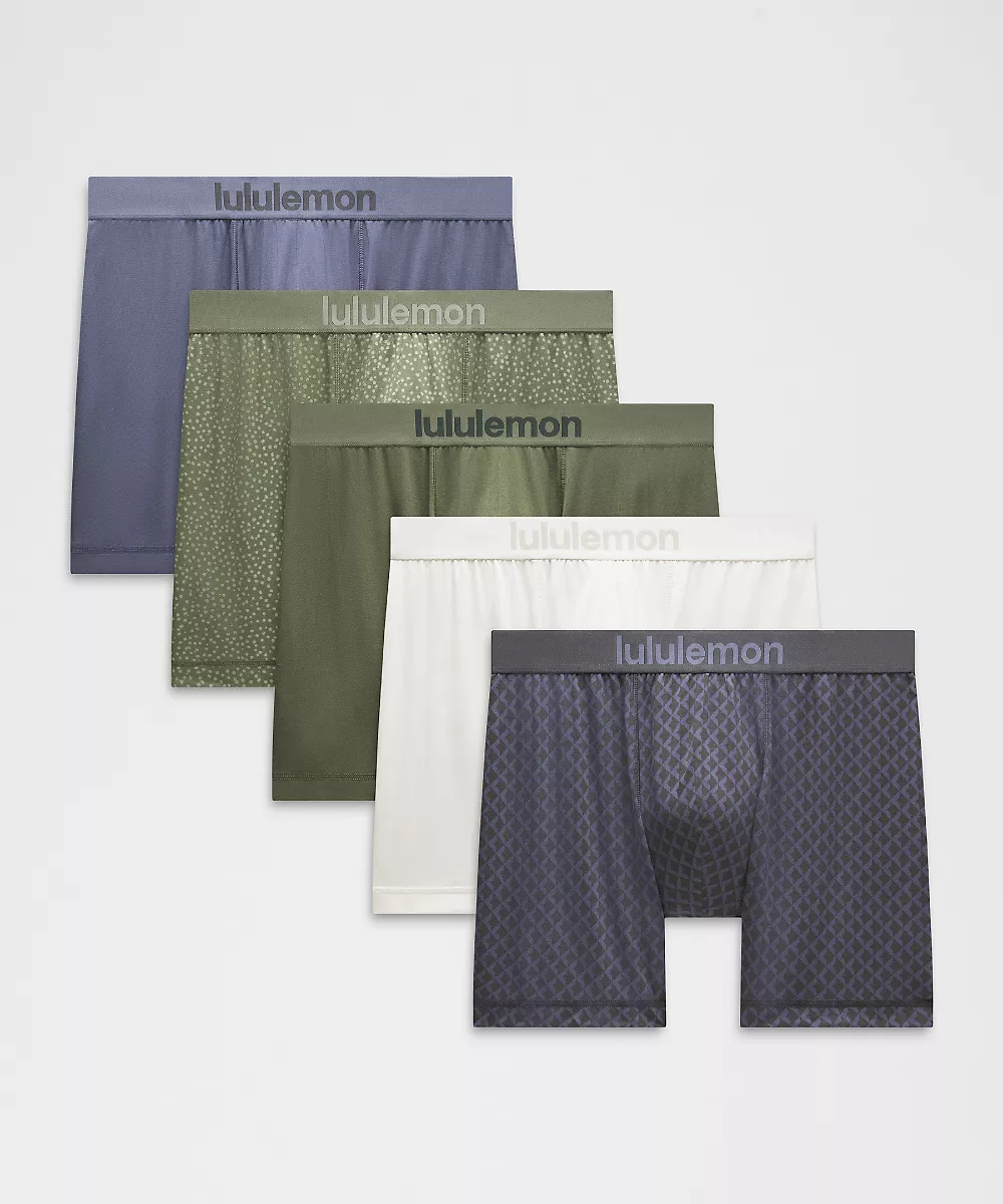 Boxer long Always In Motion 5" *Lot de 5 — Bone/Stamp Dot Mini Willow Green Sassy Sage/Dusty Diamond/Sassy Sage/Square Diamond Screen Mini Grey Multi, view 1