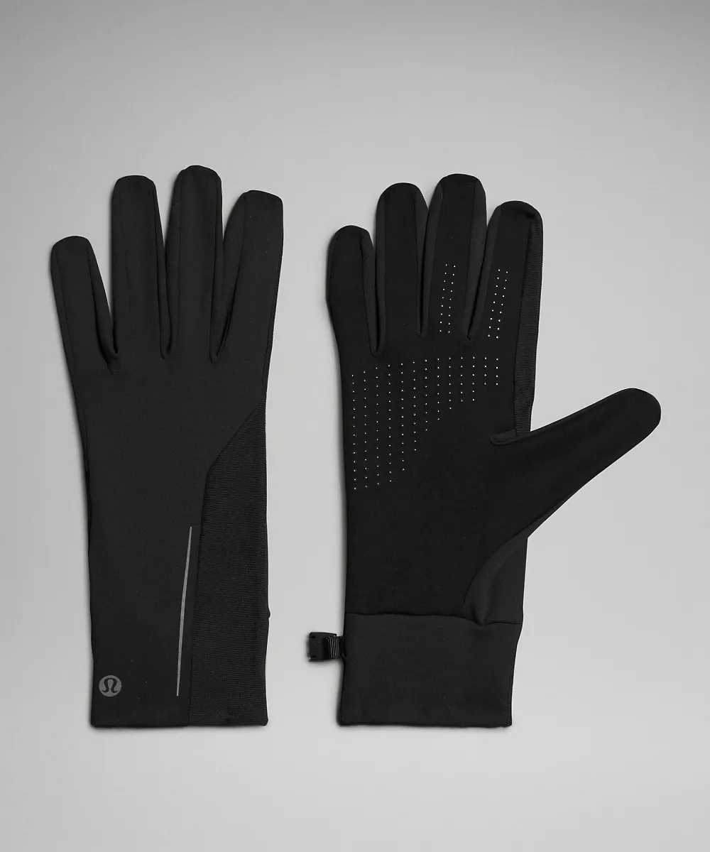Fast and Free gants de running polaire homme — Black, view 1