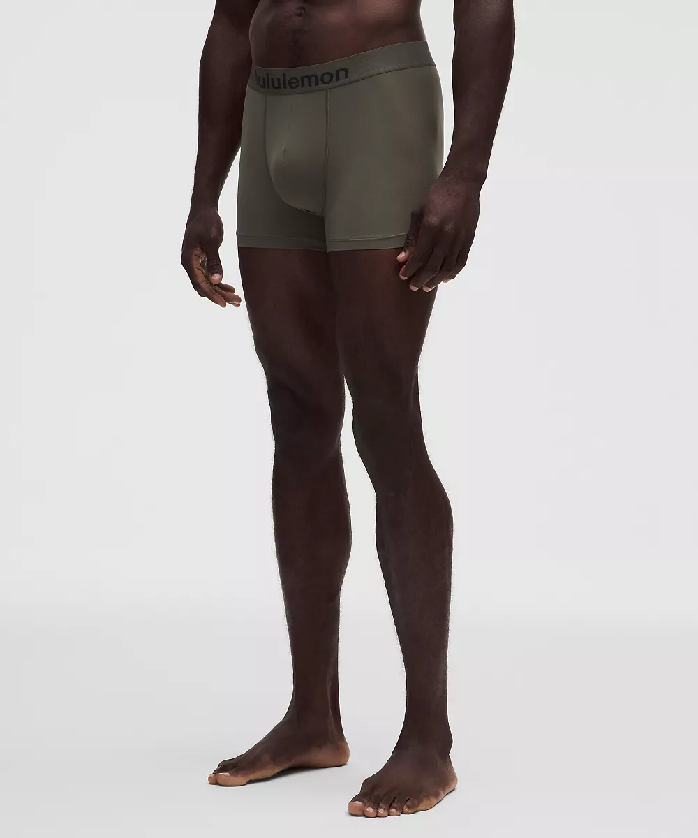 Boxer actif Soft Stretch 3" — Army Green, view 1