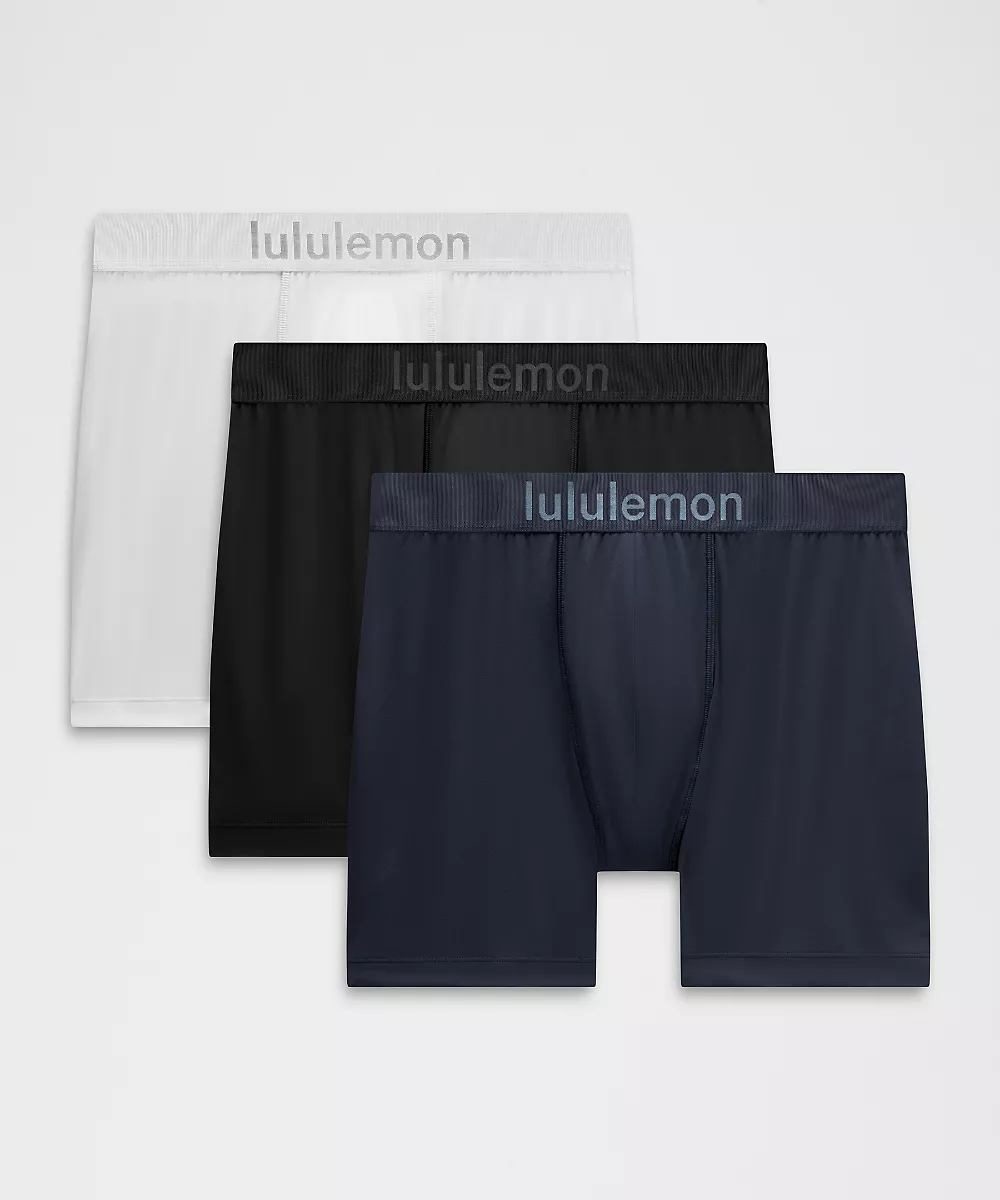 Boxer de sport souple extensible 5" *Lot de 3 — Black/True Navy/Polo Pastel, view 1