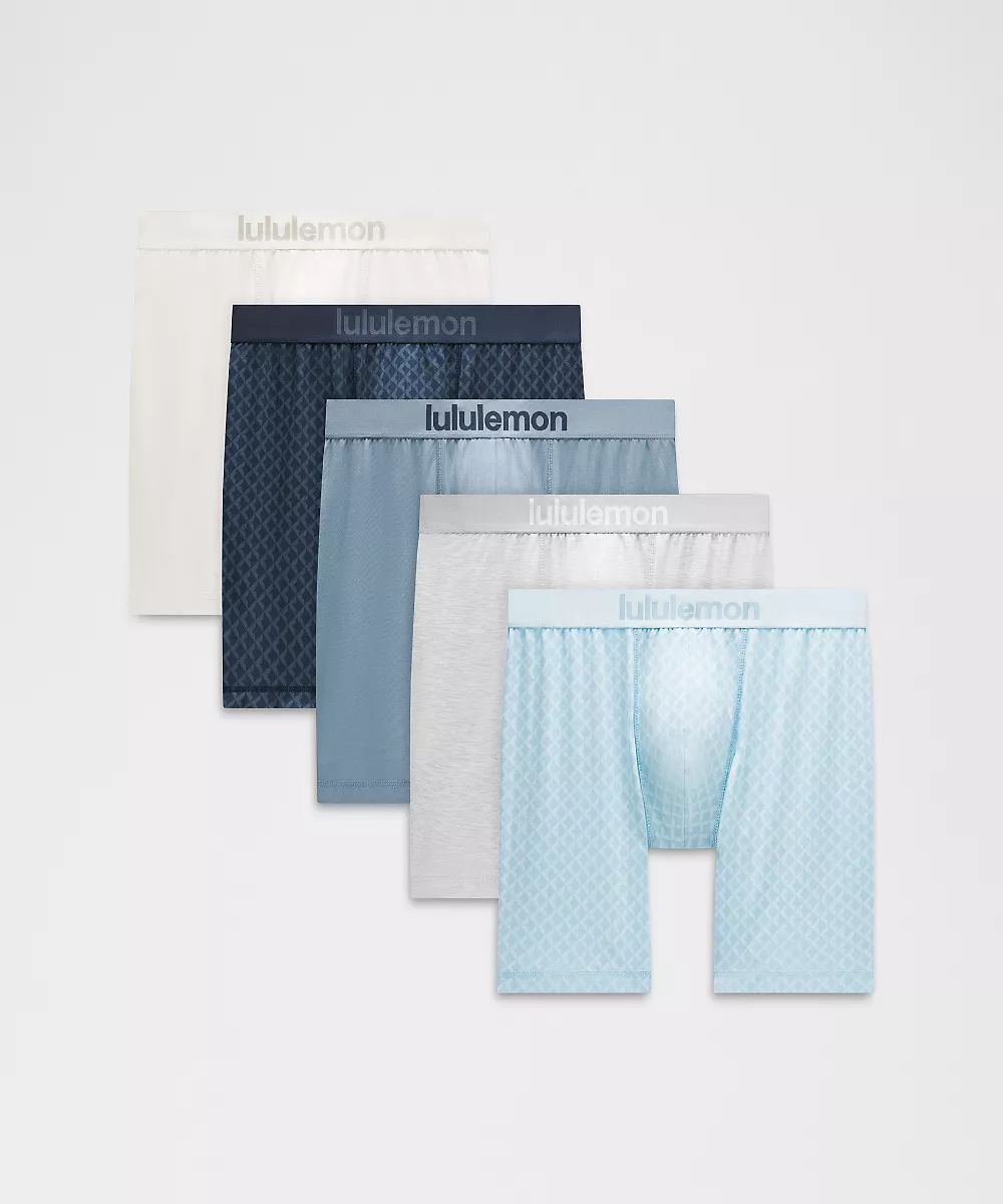 Boxer long Always In Motion 7" *Lot de 5 — Square Diamond Screen Mini Seafoam Multi/Square Diamond Screen Mini True Navy Multi/Bone/Heathered Silver Drop/Steel Blue, view 1