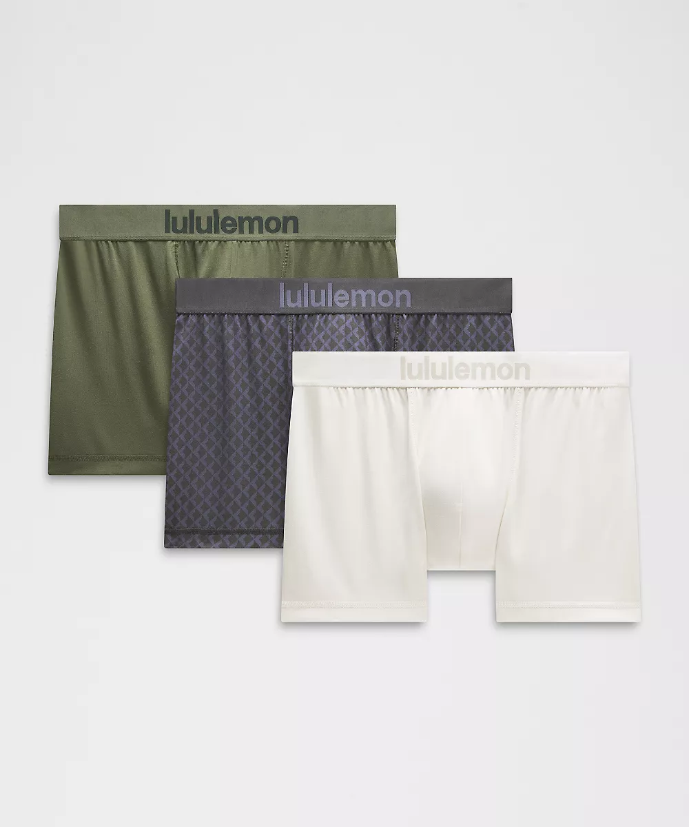 Boxer long Always In Motion 3" *Lot de 3 — Sassy Sage/Bone/Square Diamond Screen Mini Grey Multi, view 1
