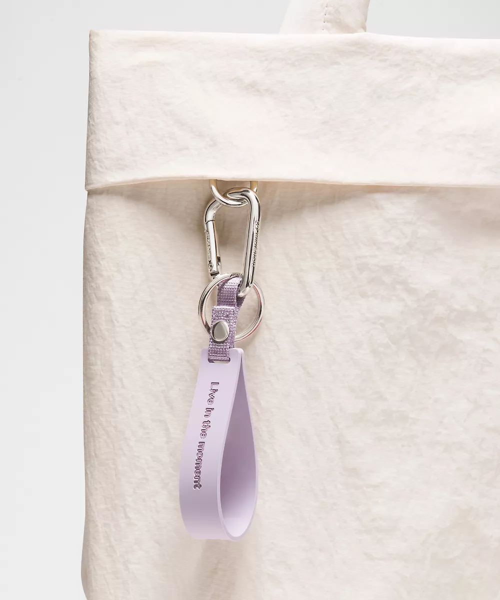 Porte-clés en silicone — Lilac Play/Lotus Lavender/Silver, view 2