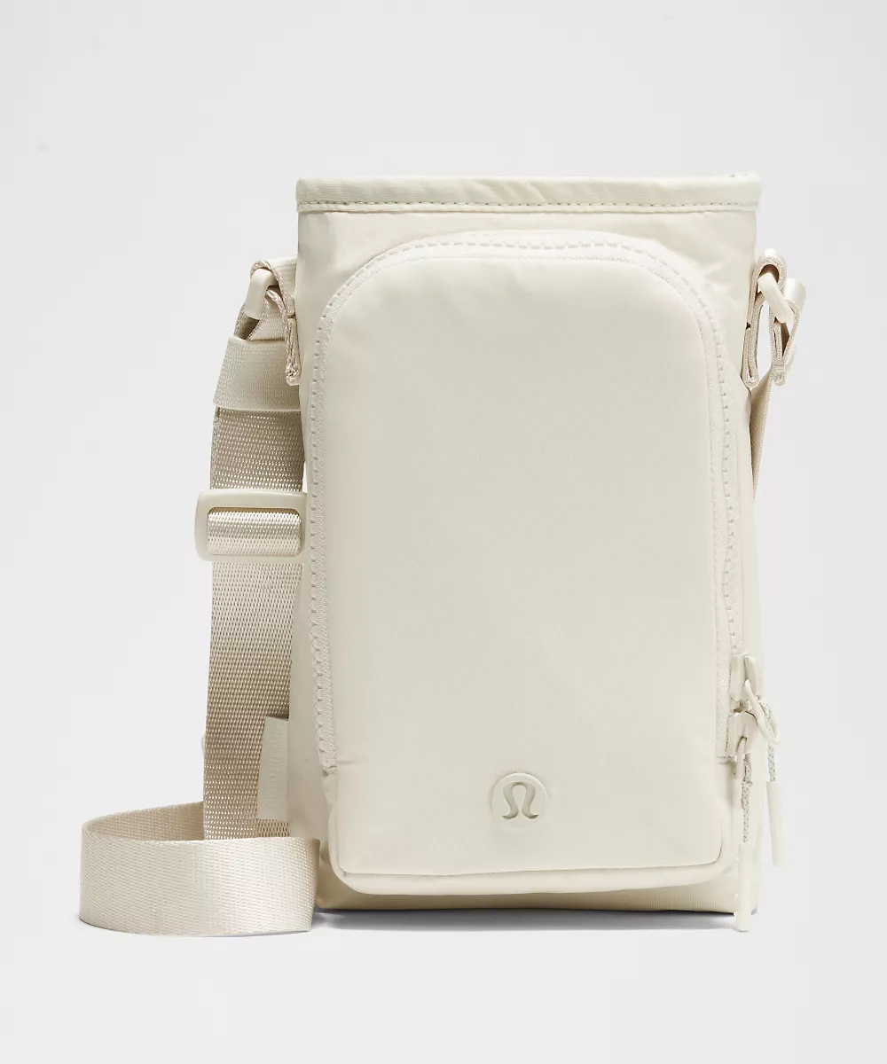 Sac bandoulière porte-gourde avec poche avant 2L — Light Ivory, view 1
