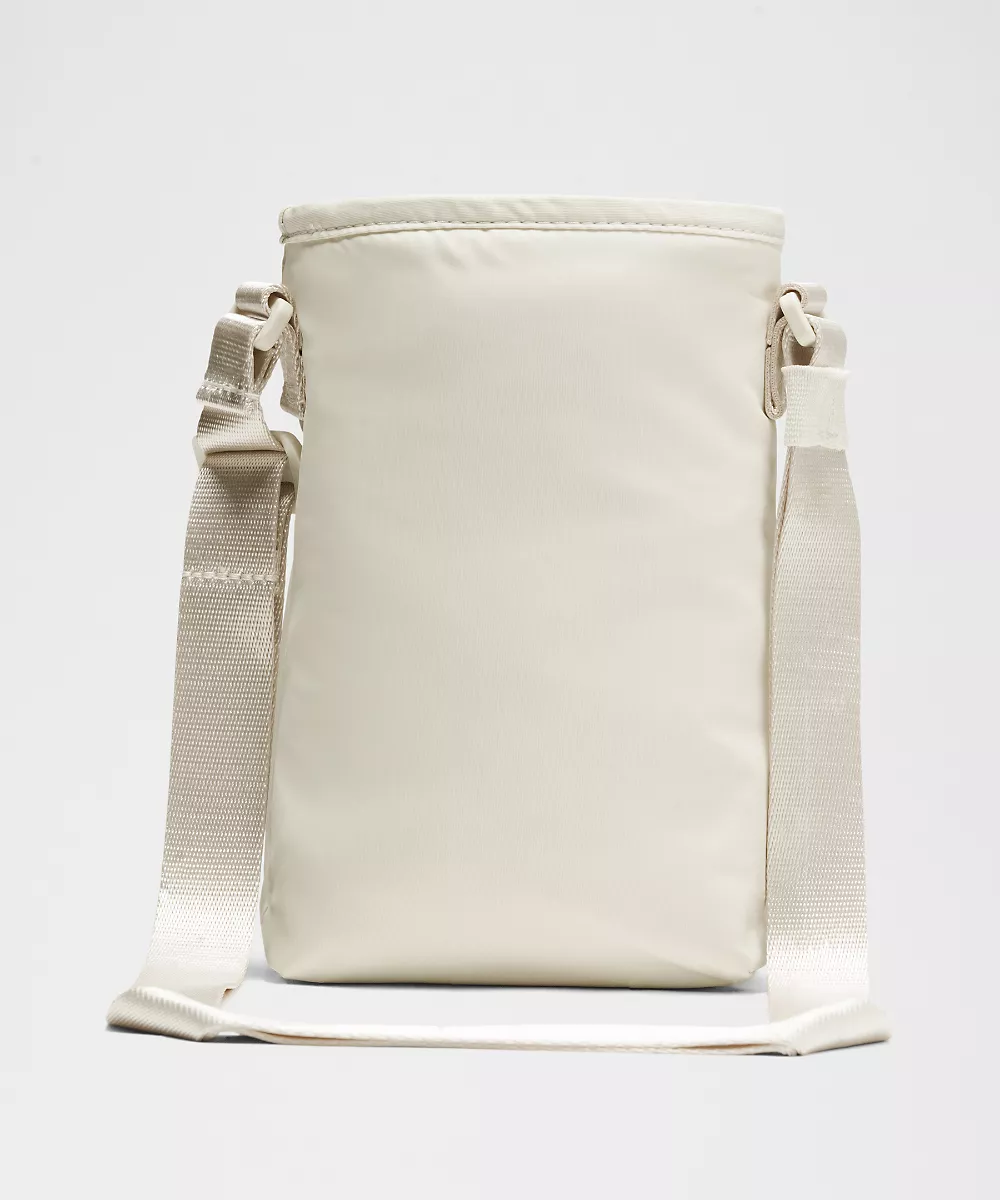 Sac bandoulière porte-gourde avec poche avant 2L — Light Ivory, view 3