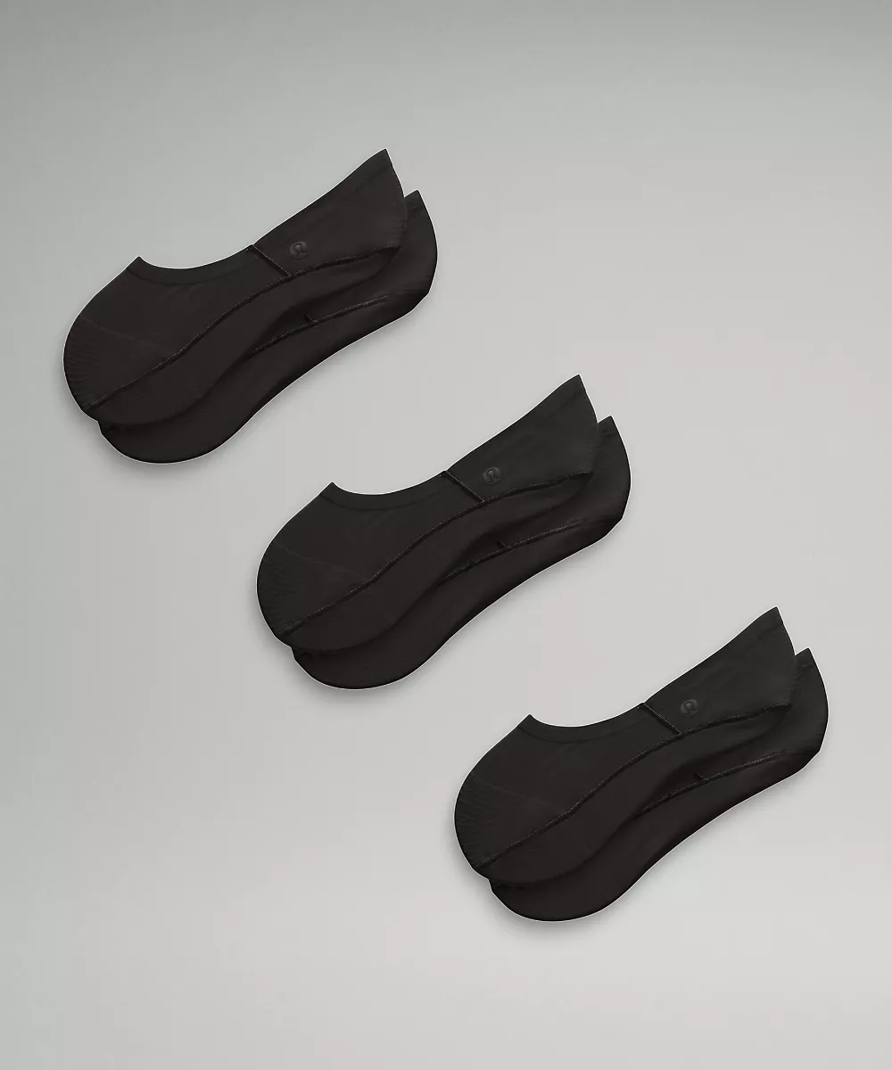 Chaussettes invisibles lisses et fines unisexe *Lot de 3 — Black, view 1