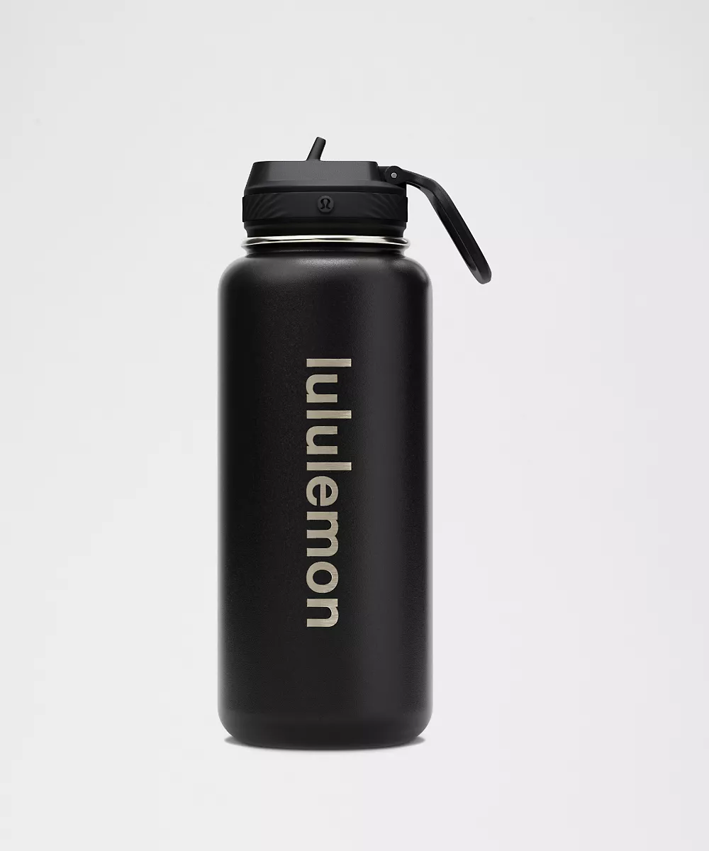 Gourde de sport Back to Life 32oz *Bouchon à paille — Black, view 1