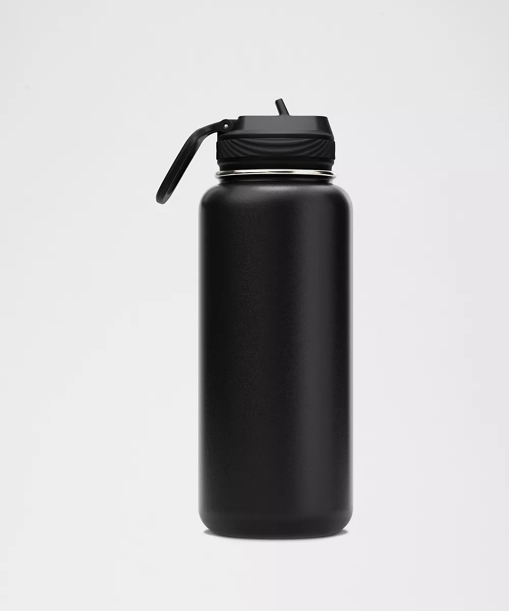 Gourde de sport Back to Life 32oz *Bouchon à paille — Black, view 2