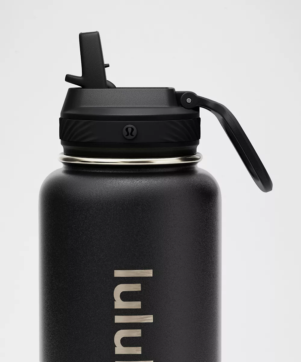 Gourde de sport Back to Life 32oz *Bouchon à paille — Black, view 3