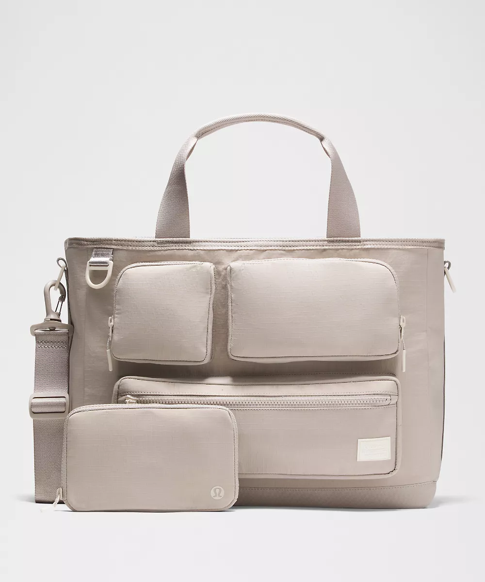 Cabas multi-poches 19.5L — Downtown Tan/Light Ivory, view 1