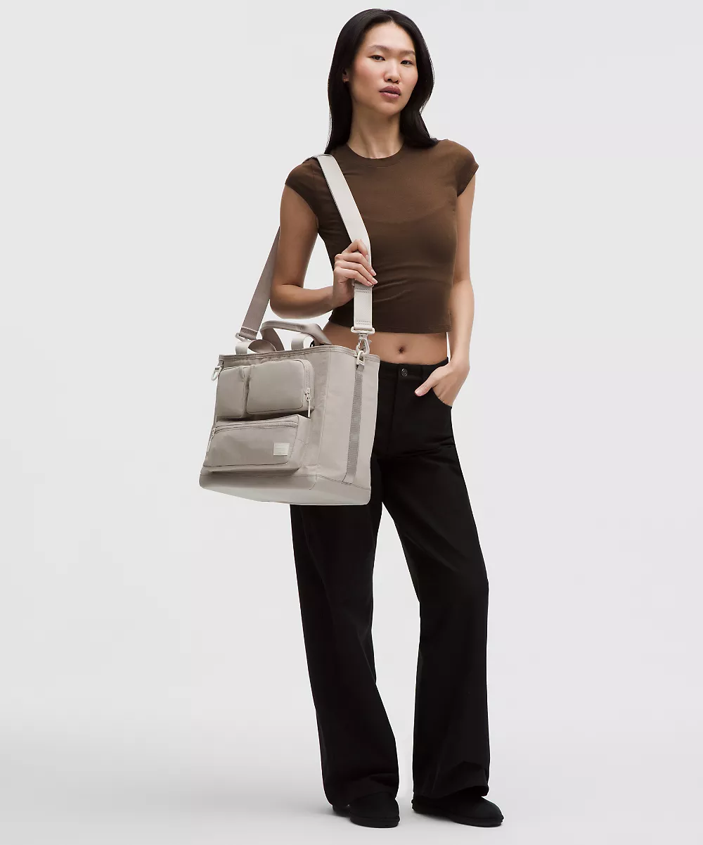 Cabas multi-poches 19.5L — Downtown Tan/Light Ivory, view 2