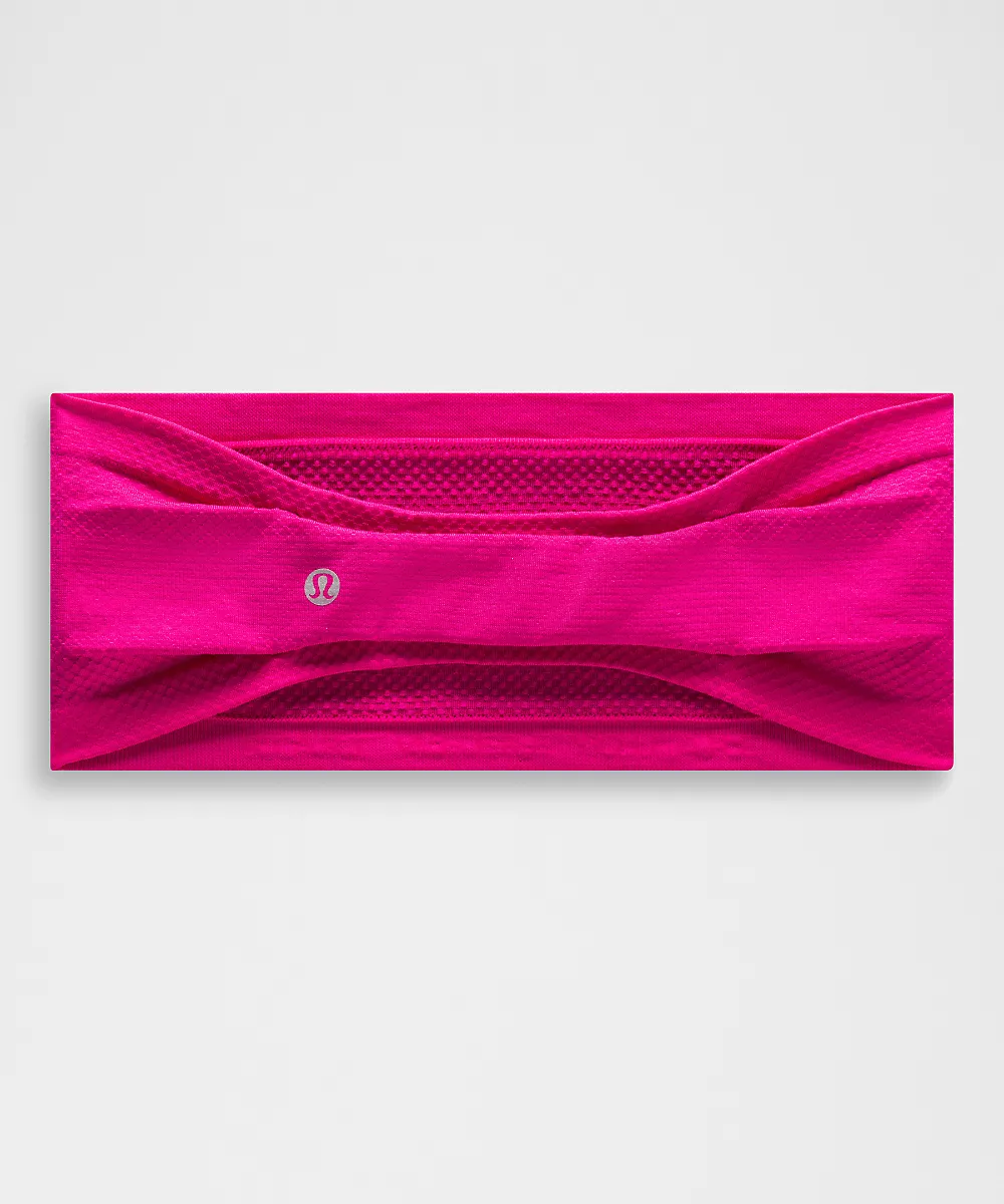 Metal Vent Tech bandeau large sans coutures — Pink Flare/Pink Flare, view 2