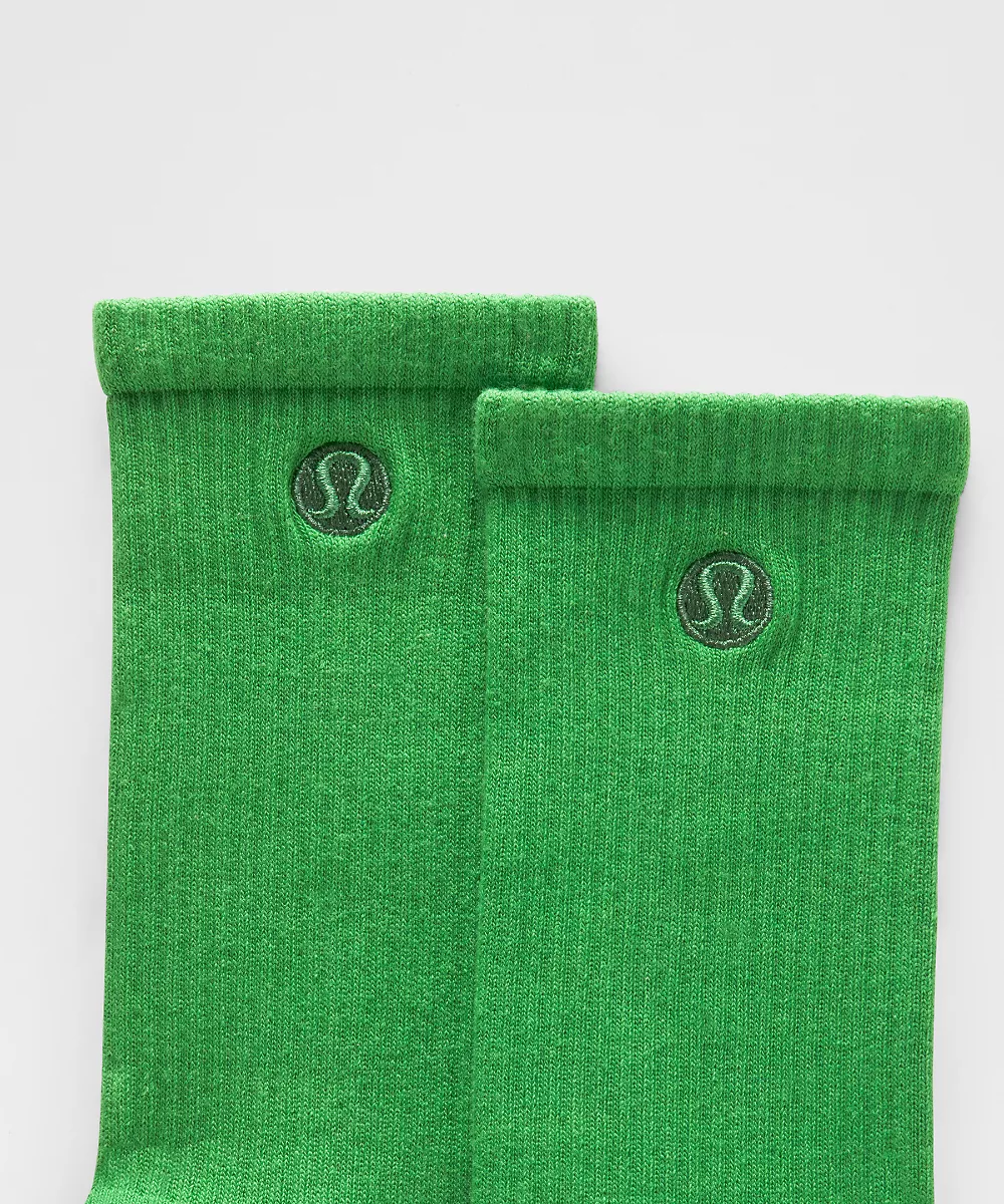 Chaussettes mi-hautes Daily Essential unisexe *Lot de 3 — Chameleon/Seafoam/White, view 2