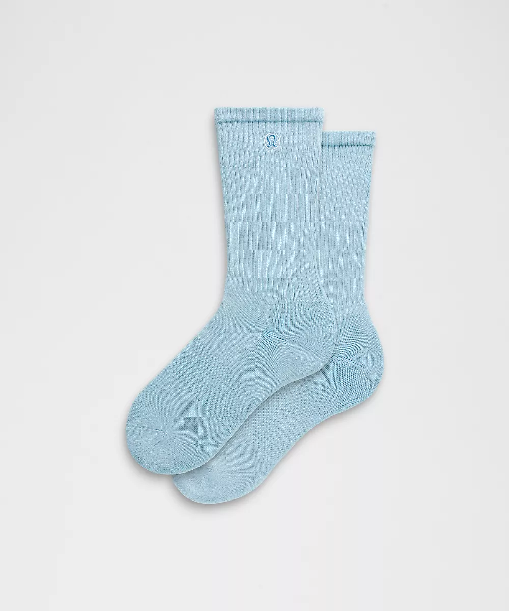 Chaussettes mi-hautes Daily Essential unisexe — Seafoam, view 1