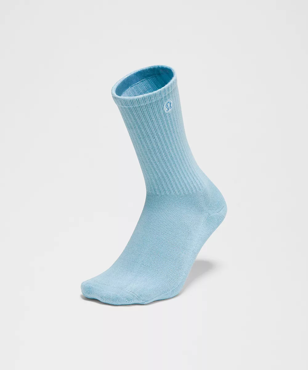 Chaussettes mi-hautes Daily Essential unisexe — Seafoam, view 3