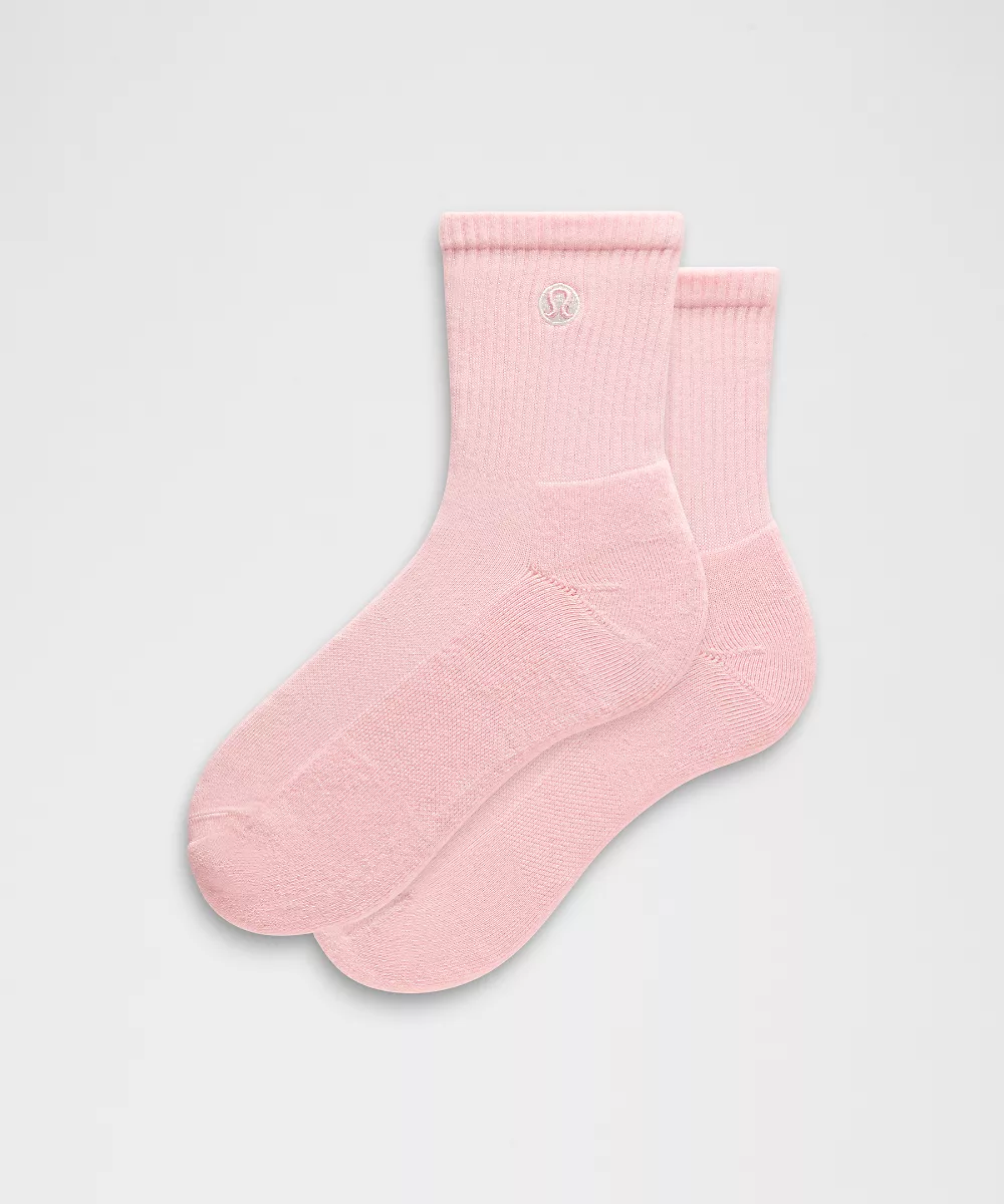 Chaussettes mi-mollet Daily Essential unisexe — Pink Pearl, view 1