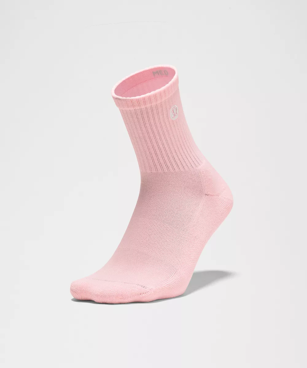 Chaussettes mi-mollet Daily Essential unisexe — Pink Pearl, view 3