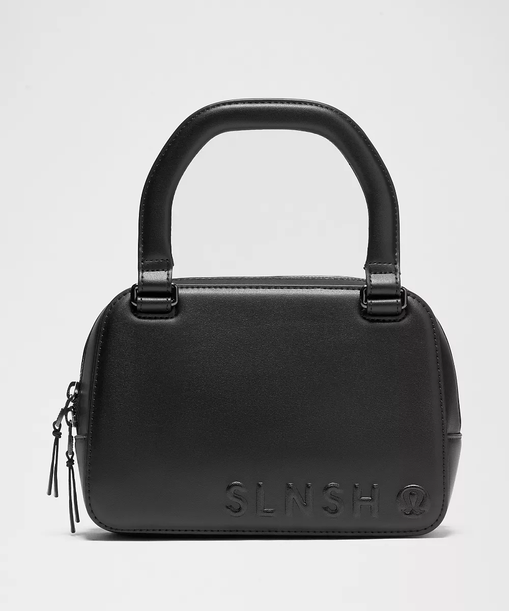 Grand sac banane à poignée 2L *SLNSH Collection — Black/True Tangerine, view 1