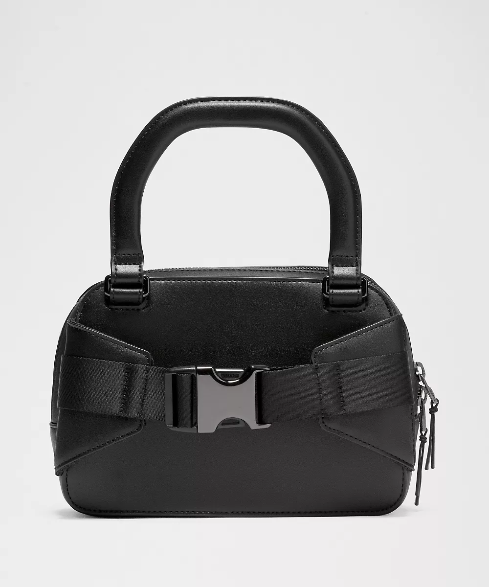 Grand sac banane à poignée 2L *SLNSH Collection — Black/True Tangerine, view 3