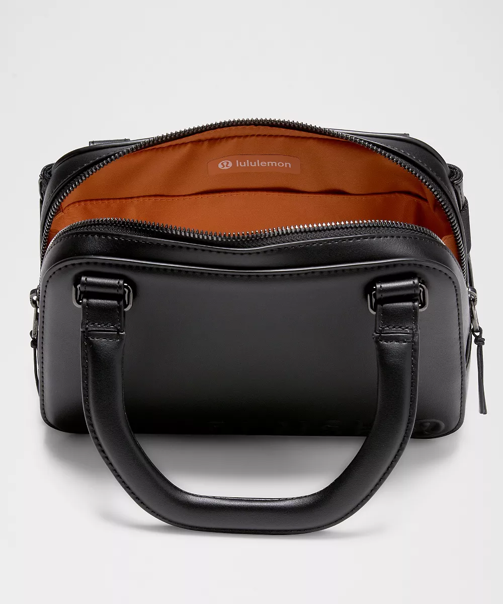 Grand sac banane à poignée 2L *SLNSH Collection — Black/True Tangerine, view 4