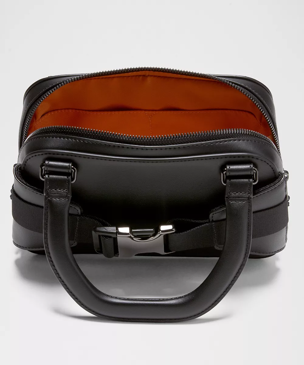 Grand sac banane à poignée 2L *SLNSH Collection — Black/True Tangerine, view 5