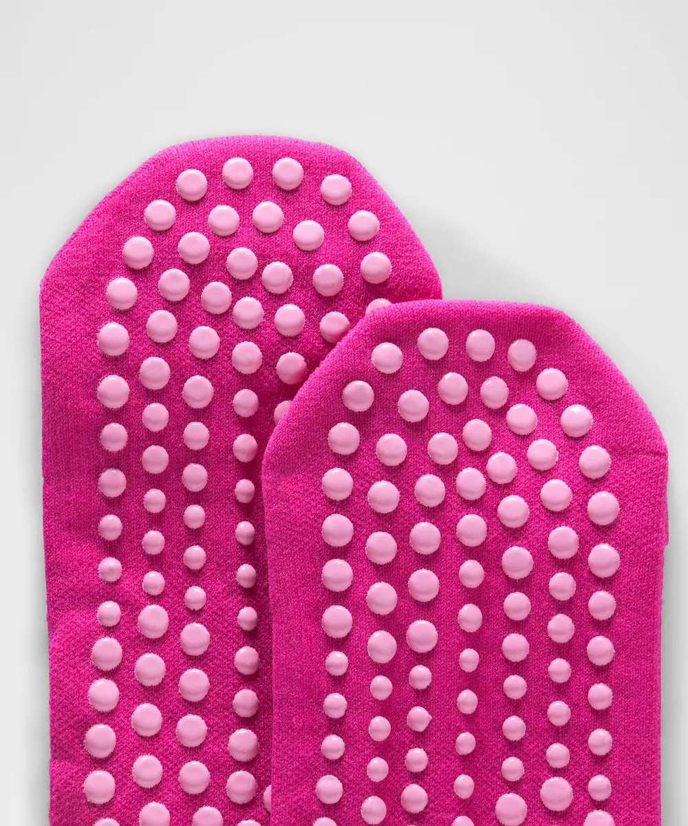 Chaussettes à languette antidérapantes Find Your Balance unisexe — Pink Flare, view 2