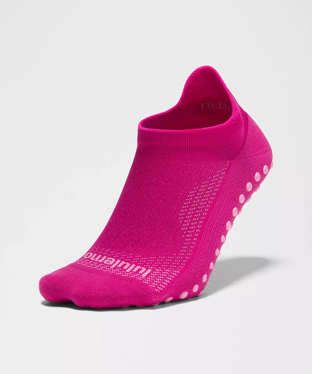 Chaussettes à languette antidérapantes Find Your Balance unisexe — Pink Flare, view 3