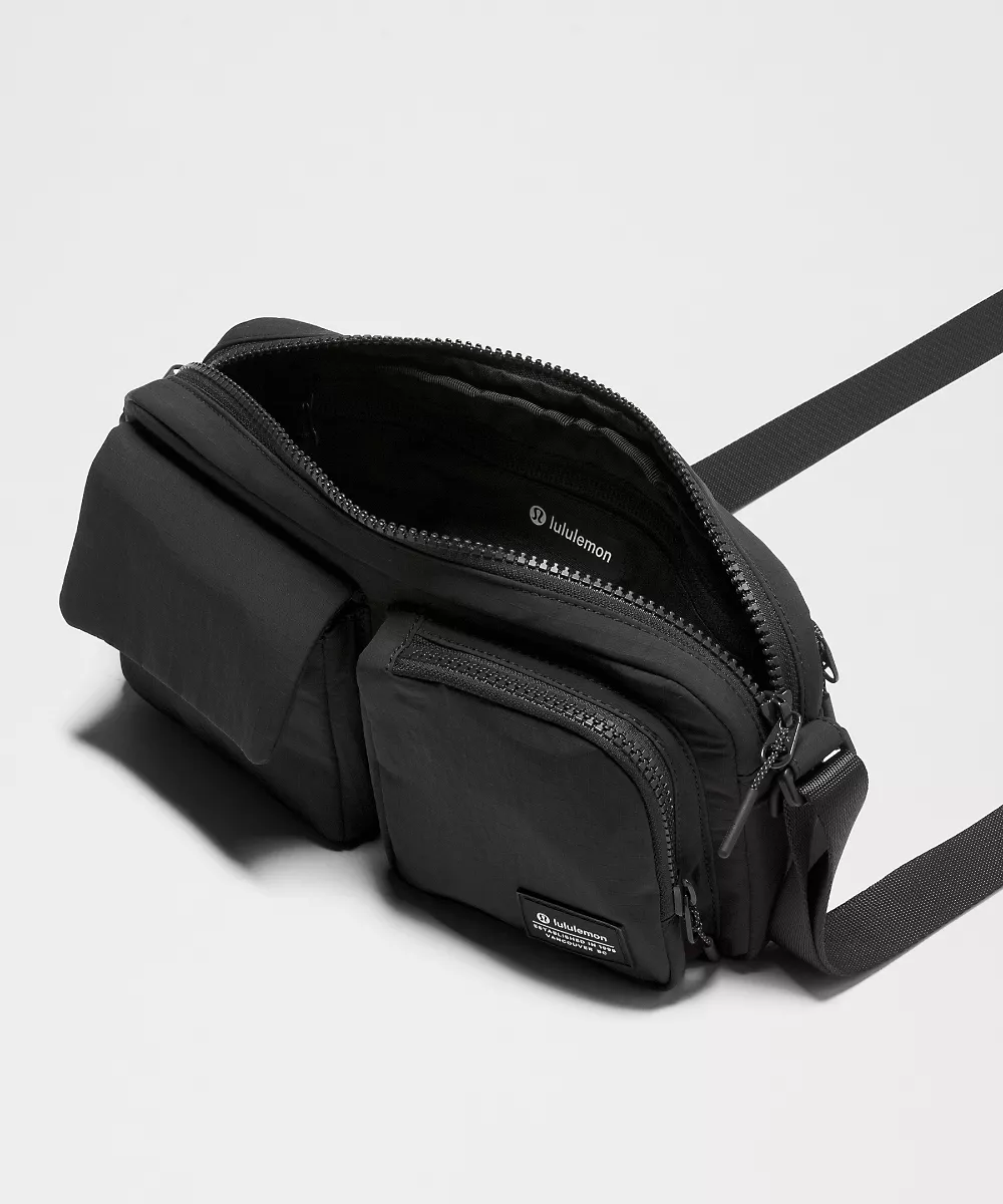 Sac bandoulière multi-poches 2.5L — Black, view 4