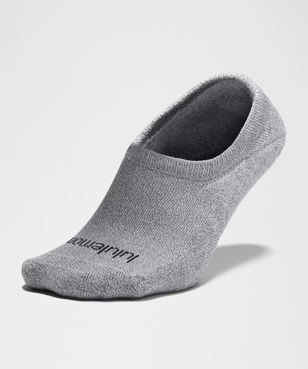 Chaussettes invisibles Daily Essential unisexe *Lot de 3 — White/Heathered Core Light Grey/Black, view 2