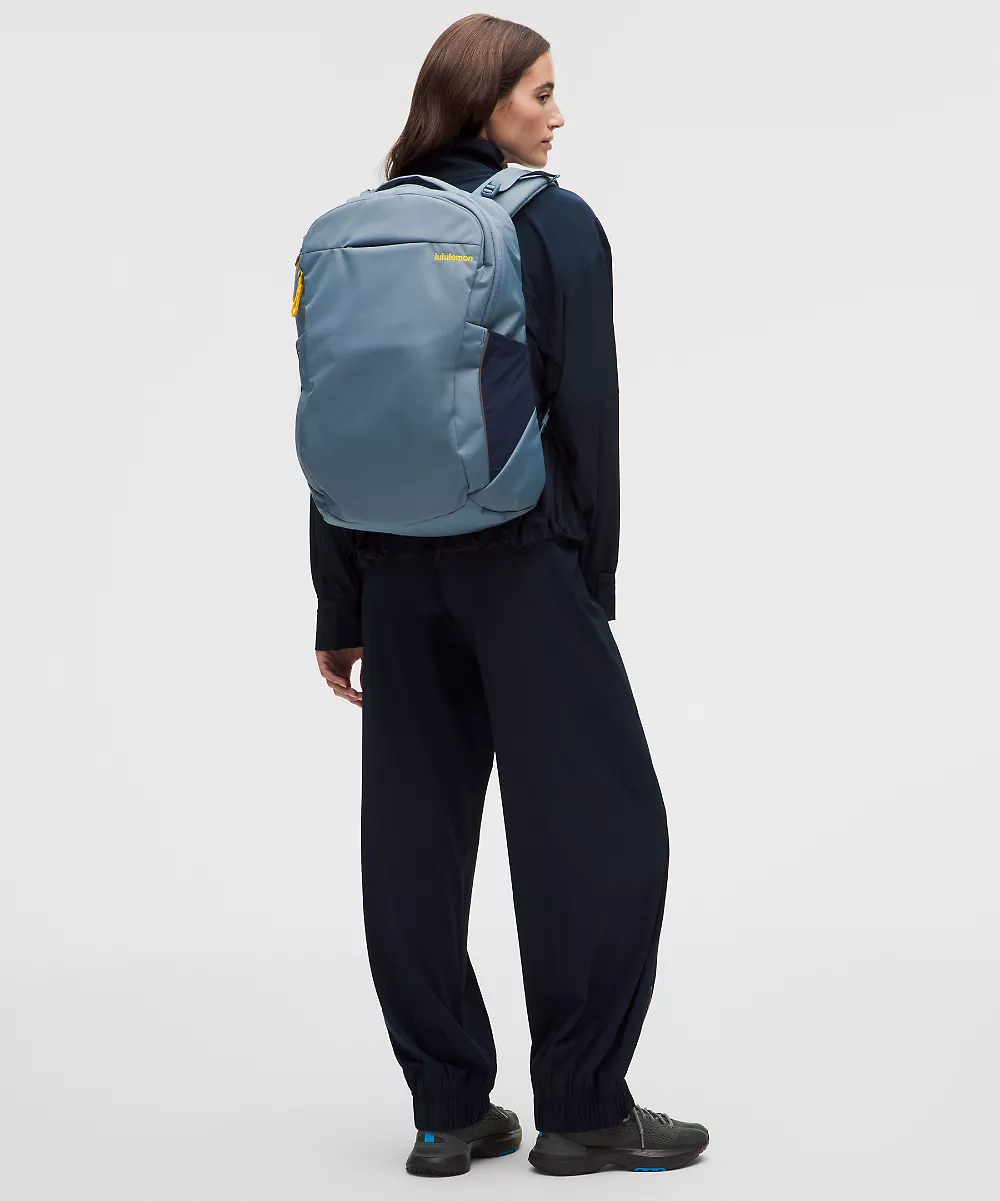 Sac à dos à triple zip 28L *Tech Canvas — Steel Blue/Buttercup/Wacky Khaki, view 2